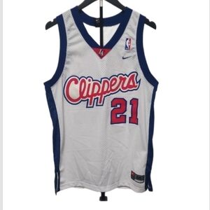 Vintage LA Clippers Script Jersey #21 White NBA Nike Throwback